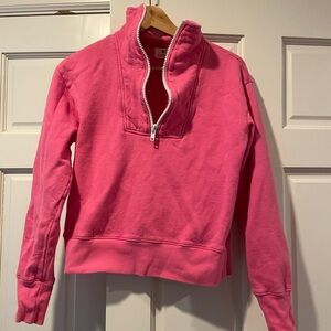 Pink Quarter-Zip Pullover